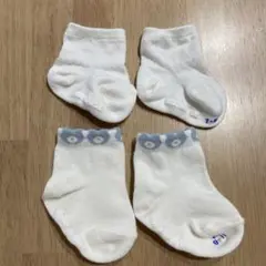 ホワイト ベビー靴下 (ミキハウス、赤ちゃんの城)