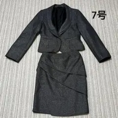 レディース スーツ セットアップ 7AR ジャケット＋スカート ブラック系