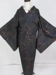 未使用しつけ付☆本場奄美大島紬☆証紙あり☆焦茶色☆着丈163☆裄丈68 sb16257_1.jpg