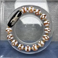 瑪瑙　馬牙三眼天珠+馬天珠ブレス　1-81