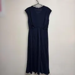 NATURAL BEAUTY BASIC 紺 ロングワンピース S