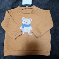 クマ刺繍トレーナー