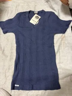 EDWIN ネイビー Vネック Tシャツ Sサイズ