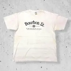 90sヴィンテージ半袖Tシャツ薄ピンクanvil企業ロゴニューオーリンズ古着XL