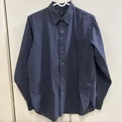 【美品】SHIPS 長袖シャツ ネイビー S