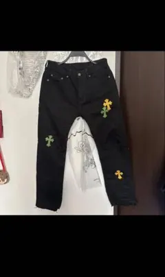 極美品】become tree TAKUYA∞着用バラ刺繍 デニムパンツ 黒 - メルカリ