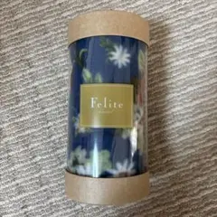 フェリテ 筒入り ボタニカル柄 ネイビー ブランケット