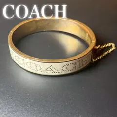 1983 GDBLK 本皮 コーチ COACH ブレスレット ゴールド 馬車ロゴ - メルカリ