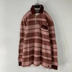 ゴ*イ様 Crocodile　ロゴ　刺繍　ポケット　ジャガード　ボーダー　長袖