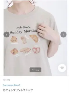 【サマンサモスモス】フォトプリントTシャツ