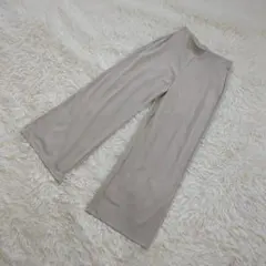 UNIQLO クレープジャージーストレートパンツ M ライトベージュ