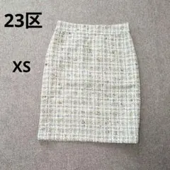 ベージュ系チェック柄タイトスカート