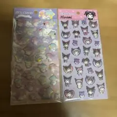 ぷくっとシール　2枚セット　クロミ&キキララ
