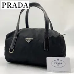 【✨極美品✨】プラダ ミニボストンバッグ 三角ロゴ ナイロン ブラック