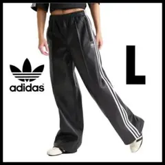 黒★L★フェイクレザーファイヤーバードトラックパンツ★ワイドパンツ★男女