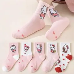 ハローキティ キッズサイズ 靴下 5点セット まとめ売り 即購入可 匿名配送