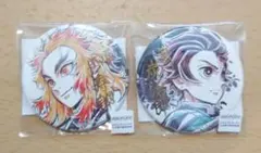 柱描き下ろしイラストWEBSHOPくじ 　杏寿郎と炭治郎　C賞 　箔押し缶バッジ