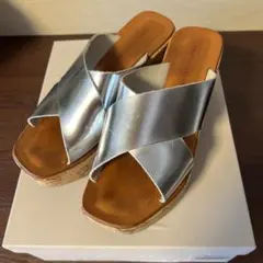 FABIO RUSCONI シルバー 厚底ミュールのサムネイル