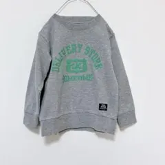 トレーナーカットソー トップス 長袖トレーナー 薄手 グレー ロゴトレーナー