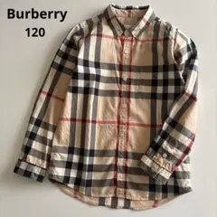 バーバリー　長袖　チェック　ボタンダウン　シャツ　ノバチェック　男の子　春