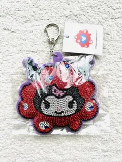 万博　サンリオ　ミャクミャクなりきりキラキラレザーキーホルダークロミ　会場限定