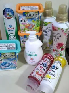 日用品　詰め合わせ　まとめ売り　9点　洗濯洗剤　柔軟剤　台所洗剤　ボディーソープ