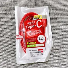 【K-15】エレコムUSB Type‑Cケーブル MPA‑JNACC12RD