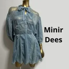【5050】Minir Dees レース フレアワンピース F 水色 ブルーのサムネイル