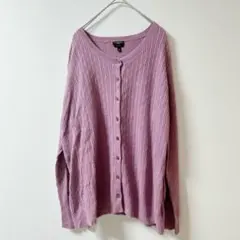 レア 希少 2XL 3Lタルボット カーディガン 春色 ピンク パープル