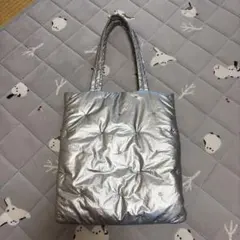 niko and ... シルバー キルティング トートバッグ