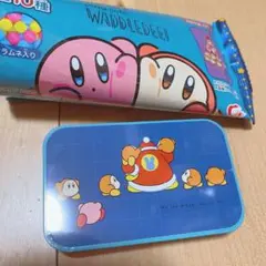 星のカービィ スライド缶 Kirby play with waddledee