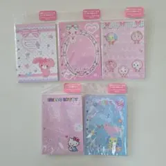 ハローキティ・ジュエルペット シール帳の台紙　８枚×５セット