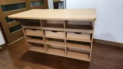 ナチュラルデザイン 収納付きデスク