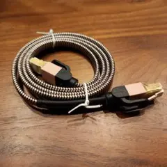 ★新品未使用★LANケーブル1m CAT7 モデムルーターPC等 ピンク