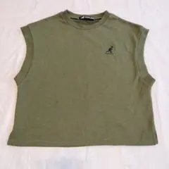 KANGOL KIDS ベスト　ノースリーブTシャツ オリーブ　140のサムネイル