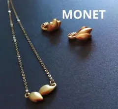 MONET ゴールドカラー ネックレス イヤリング セット