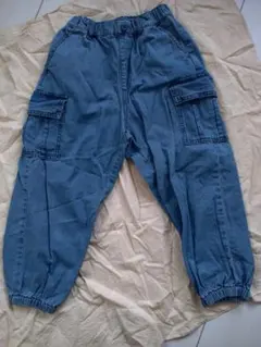 GU ライトブルー カーゴパンツ　120センチ