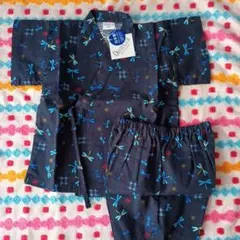 新品☆トンボ柄甚平　90