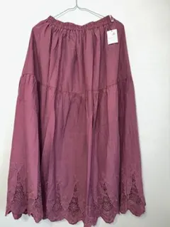 未使用 earthmusic&ecology エンブロイダリースカートDPK