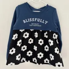 花柄裏起毛チュニック　120