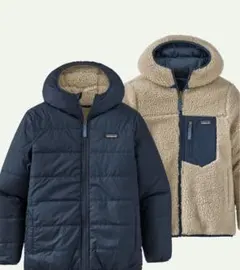 Patagonia キッズ フード付きジャケット ネイビー