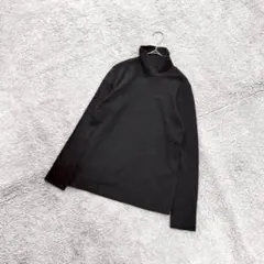 C123【ユニクロ】ストレッチコットンタートルネックT/カジュアル/重ね着/M