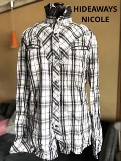 激値引き！美品【HIDEAWAYS NICOLE】ハイダウェイ チェック柄シャツのサムネイル