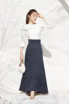 SNIDEL ネイビー ロングスカート 新品