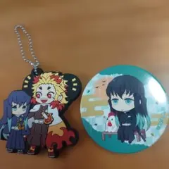 鬼滅の刃 時透無一郎 缶バッジ ローソン ラバーチャーム 煉獄杏寿郎