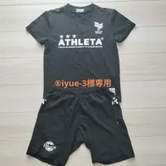 ATHLETA ブラック 半袖シャツ・ハーフパンツセット セットアップ