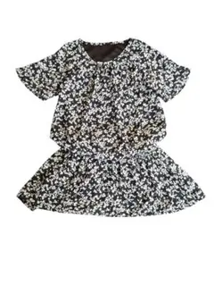 チュニック　半袖　Мサイズ　小花柄　トップス