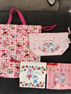 アンパンマン ドキンちゃん コキンちゃん　お着替え袋 コップ袋　セット