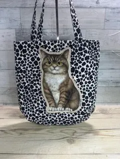 フ*ー様 パーティーねこちゃん　トートバッグ　コヤンイサムチョン コヤンイサムチョン黒猫ちゃん ふっくらト－トバックビッグサイズ