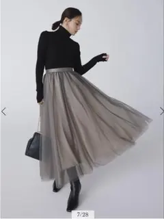 シアーボリュームチュールスカート